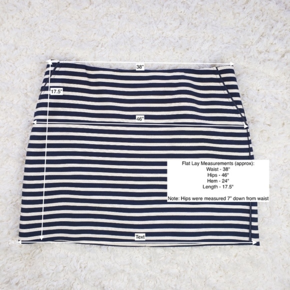 Banana Republic Striped Skirt with Pockets, Sz 16 - Picture 7 of 8